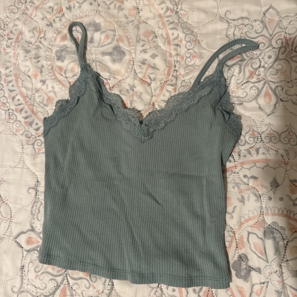 Garage Teal Lace Camisole